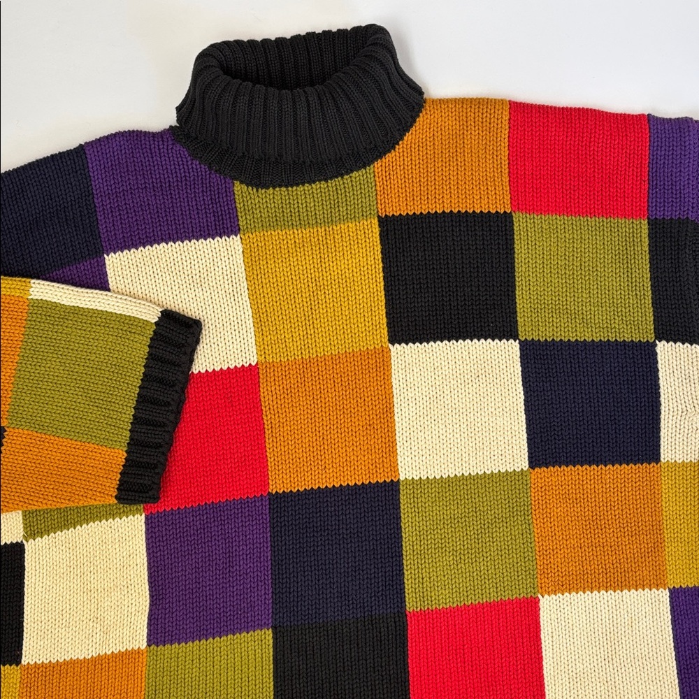 Vintage 80’s Kikit Maurice Sasson‎ Colorful Knit Sweater Cotton Women’s Medium